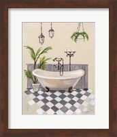 Gray Cottage Bathroom I Fine Art Print