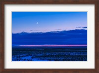The Low Waxing Crescent Moon in the Evening Sky Fine Art Print