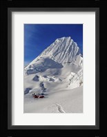 Mountaineers, Alpamayo Mountain in Peru Fine Art Print