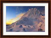 Sunset on Alpamayo Mountain in the Andes Of Peru Fine Art Print