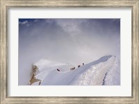 Mountaineering on the Path from the Aiguille Du Midi, France Fine Art Print