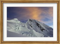 Sunset on Quitaraju Mountain in the Cordillera Blanca in the Andes Of Peru Fine Art Print