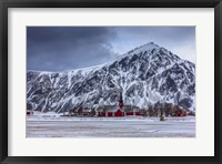 Small Norwegian Village in Winter, Norway Fine Art Print