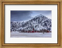Small Norwegian Village in Winter, Norway Fine Art Print