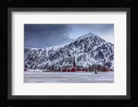 Small Norwegian Village in Winter, Norway Fine Art Print