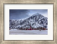 Small Norwegian Village in Winter, Norway Fine Art Print