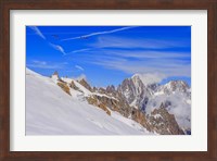 Panoramic Mont Blanc Cable Car Crossing the Glacier Fine Art Print