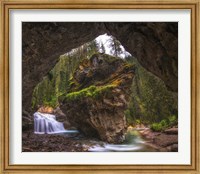 View from Inside a Cave in Banff National Park, Alberta, Canada Fine Art Print
