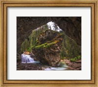 View from Inside a Cave in Banff National Park, Alberta, Canada Fine Art Print