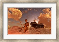 A Greek God Guarding a Temple, Mount Olympus Fine Art Print