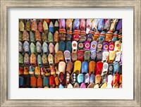 Moroccan Slippers on Display in  Fez, Morocco Fine Art Print