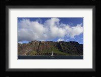 Sailboat Along the Na Pali Coast, Kauai Fine Art Print
