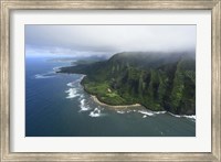 Aerial View Of Kauai Coastline, Hawaii Fine Art Print