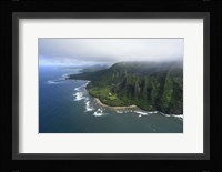 Aerial View Of Kauai Coastline, Hawaii Fine Art Print