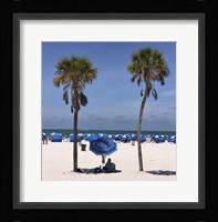Umbrella, Chairs and Palm Trees Fine Art Print
