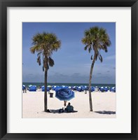 Umbrella, Chairs and Palm Trees Fine Art Print