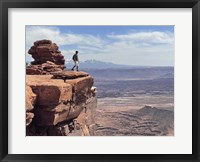 Adult Male Standing on the Edge Of a Cliff,Utah Fine Art Print