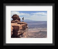 Adult Male Standing on the Edge Of a Cliff,Utah Fine Art Print