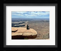 Adult Male Sitting on the Edge Of a Stunning Viewpoint Fine Art Print