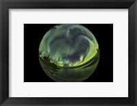All-Sky Aurora Over Looking Over a Bay in Yellowknife Fine Art Print