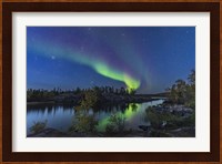 Aurora in Twilight at Tibbitt Lake, Yellowknife Fine Art Print