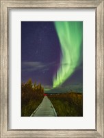 An Auroral Arc Over the Boardwalk at Rotary Park in Yellowknife Fine Art Print