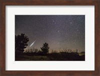 A Single Bright Meteor From the Geminid Meteor Shower of December 2017 Fine Art Print