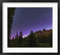 The Big and Little Dippers, and Polaris, Over Castle Mountain in Banff National Park Fine Art Print