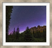 The Big and Little Dippers, and Polaris, Over Castle Mountain in Banff National Park Fine Art Print