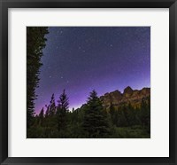 The Big and Little Dippers, and Polaris, Over Castle Mountain in Banff National Park Fine Art Print