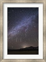 Geminid Meteor Shower Raining Overhead Above the Chiricahua Mountains Fine Art Print