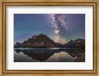 Milky Way Reflections at Bow Lake in Banff National Park, Alberta Fine Art Print