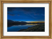 Noctilucent Clouds Glowing and Reflected in Calm Waters of the Waterton River Fine Art Print