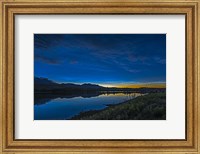 Noctilucent Clouds Glowing and Reflected in Calm Waters of the Waterton River Fine Art Print