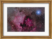 The North America Nebula Near Teh Bright Blue-White Star Deneb Fine Art Print