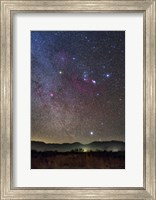 Orion & Sirius Rising Over the Peloncillo Mountains of Southwest New Mexico Fine Art Print