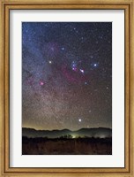 Orion & Sirius Rising Over the Peloncillo Mountains of Southwest New Mexico Fine Art Print