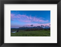 A Photographer in the Evening Twilight at Waterton Lakes National Park Fine Art Print