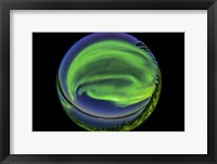 A 360 Degree Fish-Eye View of the Northern Lights Over Prelude Lake Fine Art Print