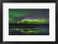 Reflections of the Northern Lights in the Misty Waters of Madeline Lake Fine Art Print