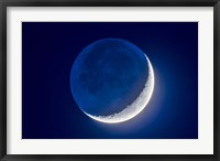 4-Day Old Waxing Crescent Moon With Earthshine Fine Art Print