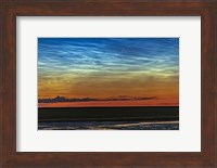 Comet NEOWISE and Noctilucent Clouds Over a Pond Fine Art Print