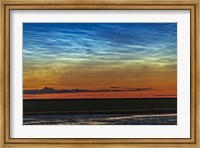 Comet NEOWISE and Noctilucent Clouds Over a Pond Fine Art Print
