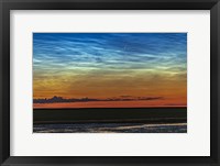 Comet NEOWISE and Noctilucent Clouds Over a Pond Framed Print