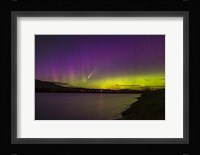 Comet NEOWISE and Aurora Over Waterton River, Alberta Fine Art Print
