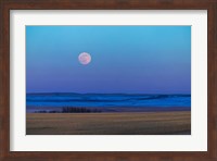 The Rising Full Moon Over the Alberta Prairie Fine Art Print