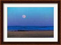 The Rising Full Moon Over the Alberta Prairie Fine Art Print