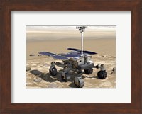 Artist's Concept of the Rosalind Franklin Exomars Rover On a Mars Landscape Fine Art Print