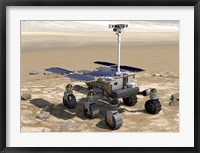 Artist's Concept of the Rosalind Franklin Exomars Rover On a Mars Landscape Fine Art Print