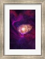 Purple and Red Molecular Clouds Surround a Large Star Nebula Fine Art Print